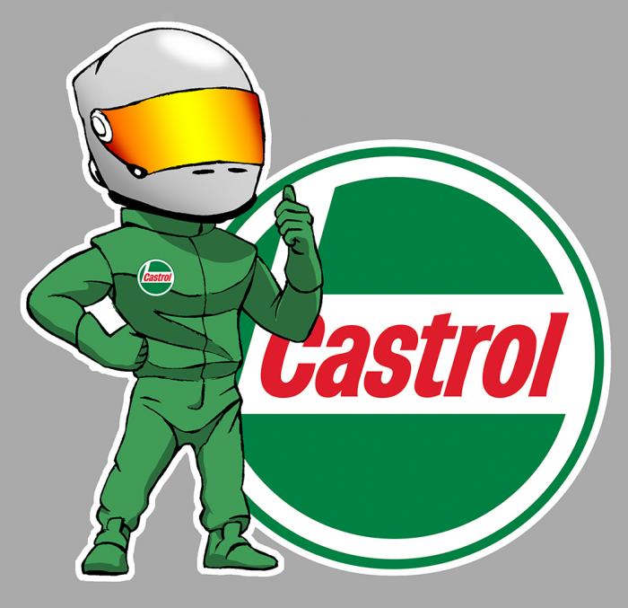 Sticker CASTROL PILOTE : Couleur Course