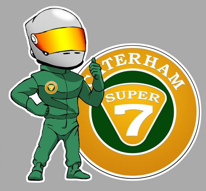 Sticker CATERHAM PILOTE : Couleur Course