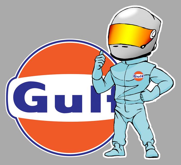 Sticker GULF PILOTE : Couleur Course