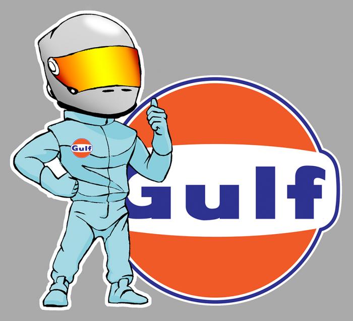 Sticker GULF PILOTE : Couleur Course