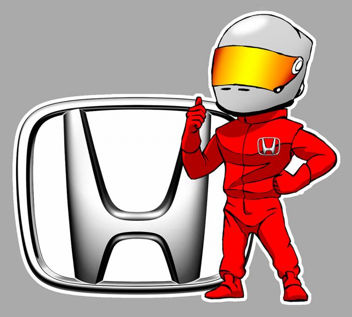 Sticker HONDA PILOTE : Couleur Course