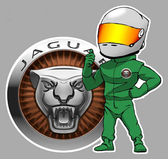 Sticker JAGUAR PILOTE : Couleur Course