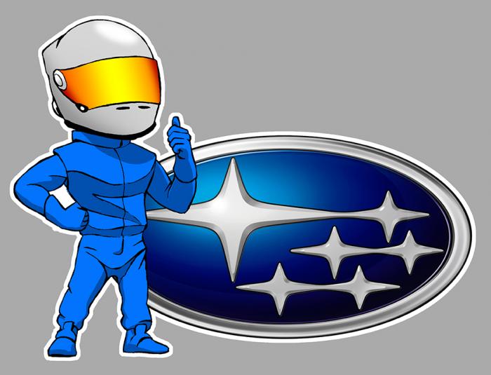 Sticker PILOTE SUBARU : Couleur Course