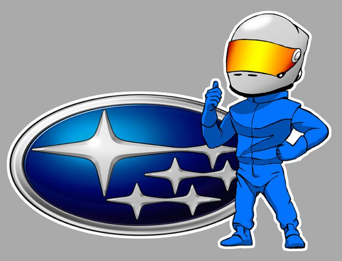 Sticker PILOTE SUBARU : Couleur Course