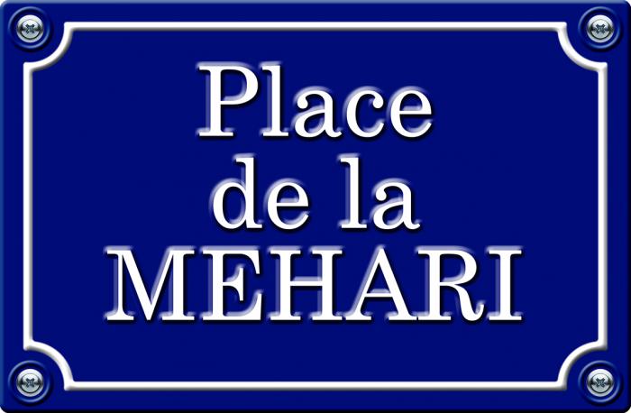 Sticker PLACE DE LA MEHARI : Couleur Course