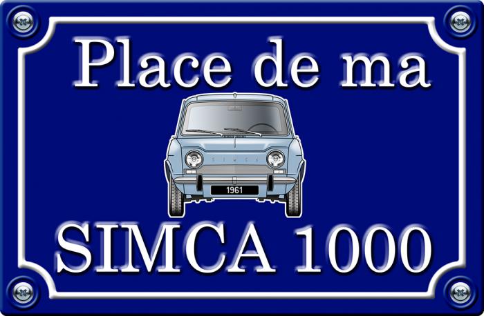 Sticker PLACE DE MA SIMCA 1000 : Couleur Course