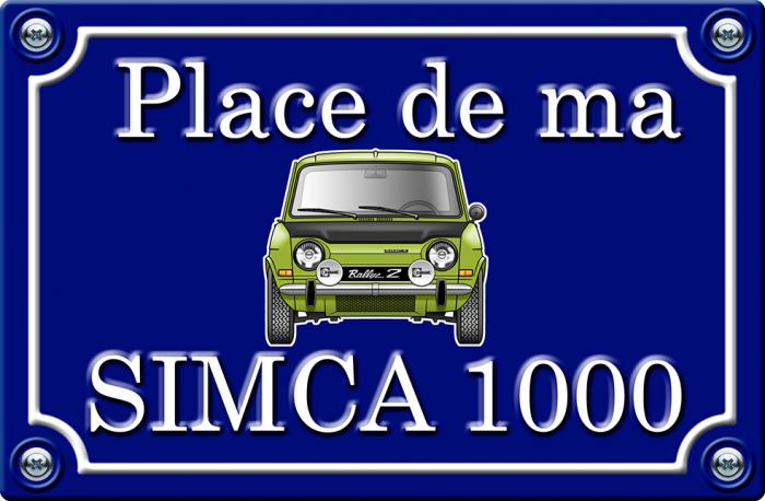 Sticker PLACE DE MA SIMCA 1000 RALLYE 2 : Couleur Course