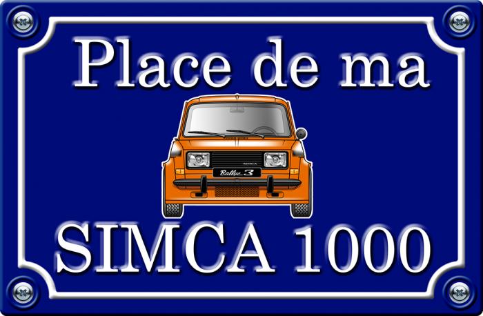Sticker PLACE DE MA SIMCA 1000 RALLYE 3 : Couleur Course