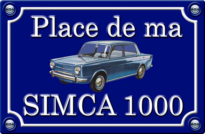 Sticker PLACE DE MA SIMCA 1000  : Couleur Course