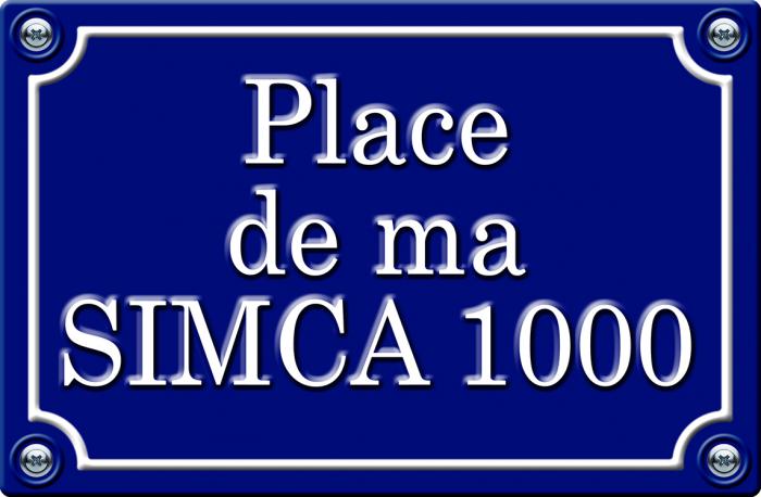 Sticker PLACE DE MA SIMCA 1000 : Couleur Course