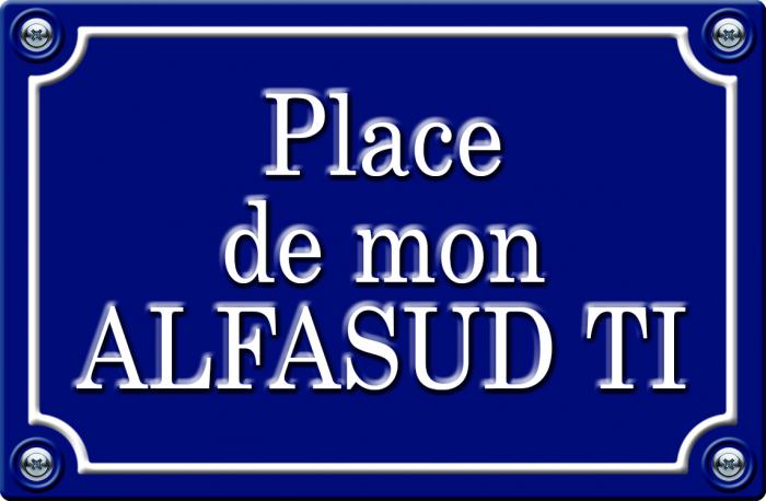 Sticker PLACE DE MON ALFASUD TI : Couleur Course