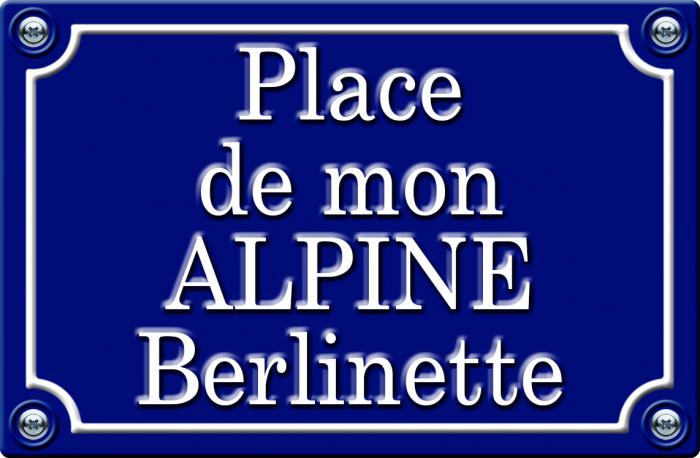 Sticker PLACE DE MON ALPINE BERLINETTE : Couleur Course
