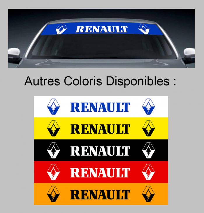 Sticker PARE SOLEIL PARE BRISE RENAULT : Couleur Course