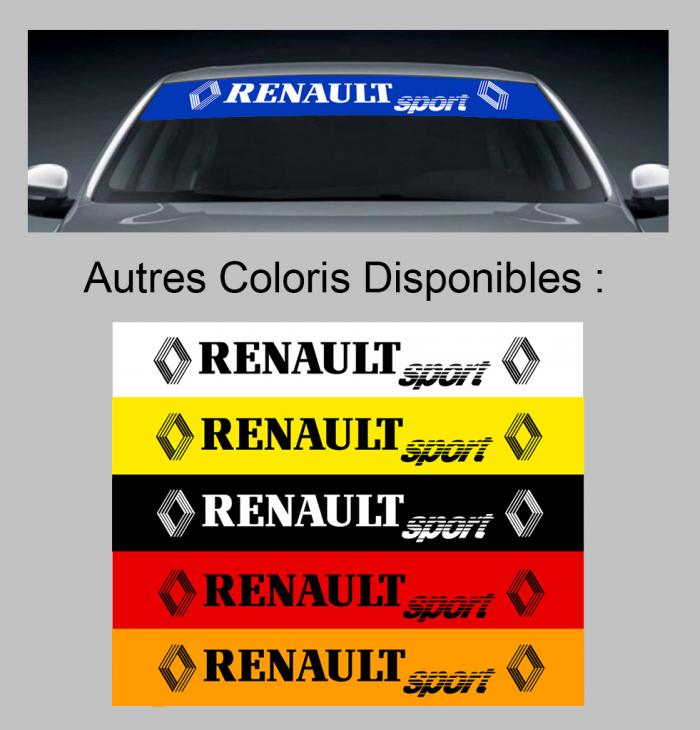 Sticker PARE SOLEIL PARE BRISE RENAULT SPORT : Couleur Course