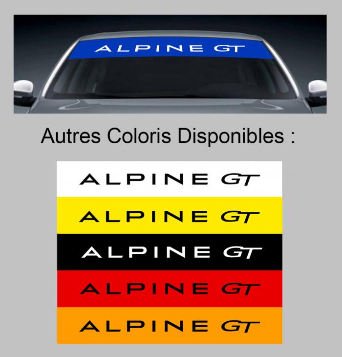 Sticker PARE SOLEIL PARE BRISE ALPINE GT : Couleur Course