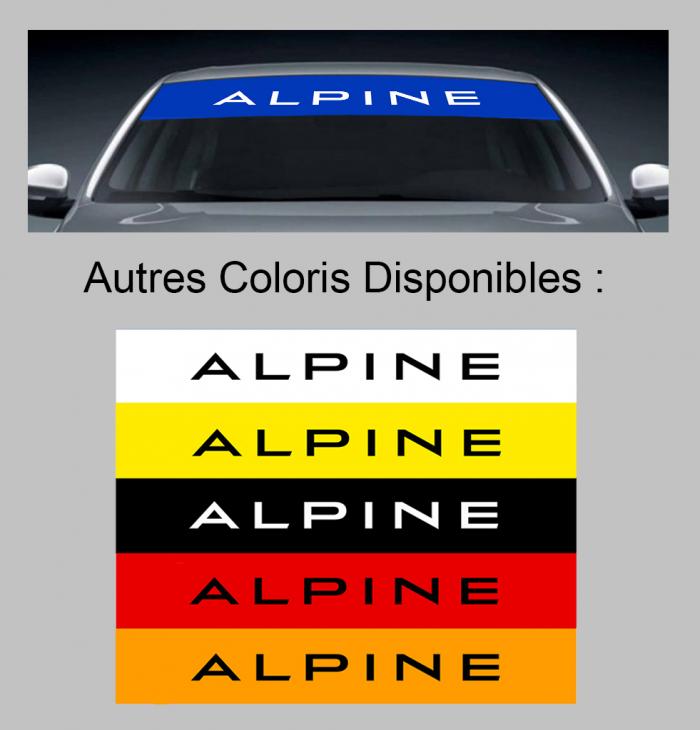 Sticker PARE SOLEIL PARE BRISE ALPINE : Couleur Course