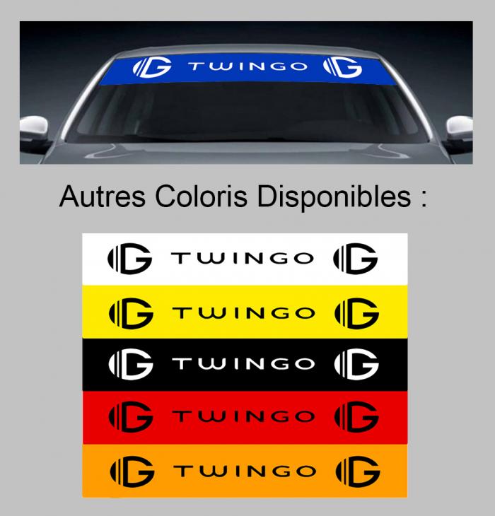 Sticker PARE SOLEIL PARE BRISE RENAULT TWINGO GORDINI : Couleur Course