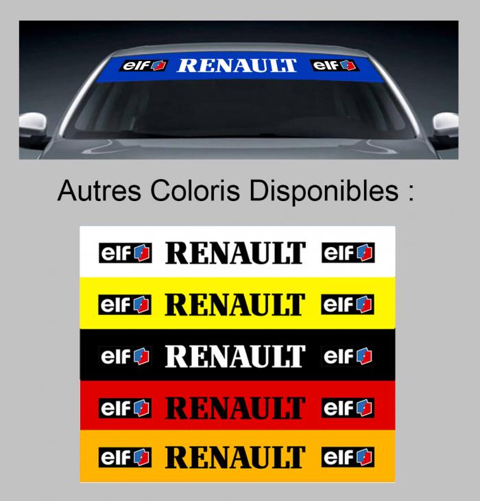 Sticker PARE SOLEIL PARE BRISE RENAULT ELF : Couleur Course