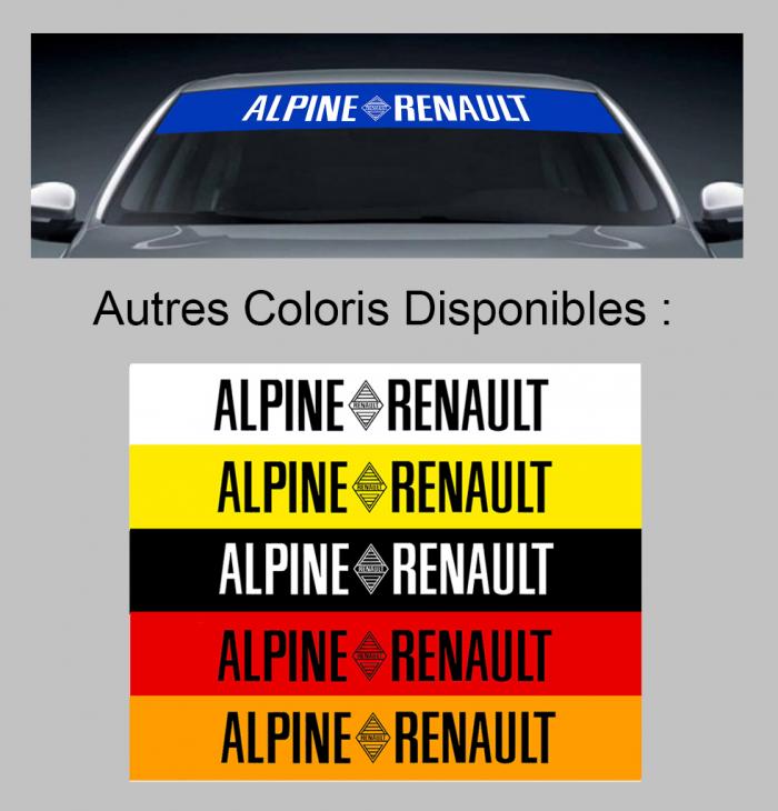 Sticker PARE SOLEIL PARE BRISE ALPINE RENAULT : Couleur Course