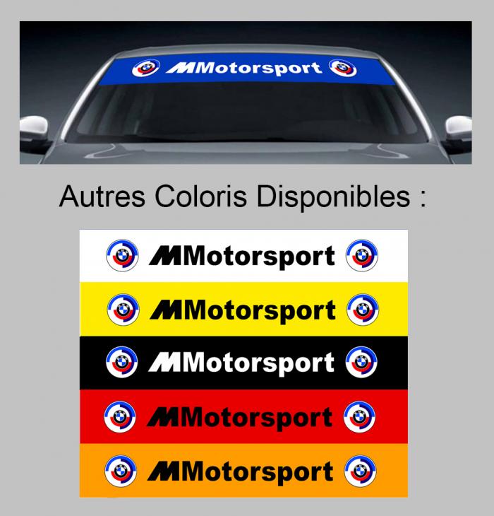 Sticker PARE SOLEIL PARE BRISE BMW MOTORSPORT : Couleur Course