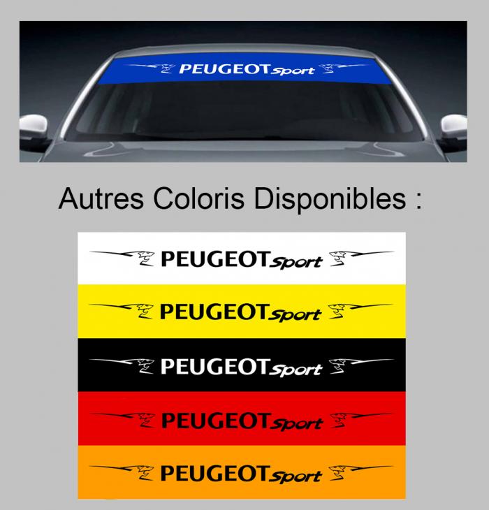 Sticker PARE SOLEIL PARE BRISE PEUGEOT SPORT : Couleur Course