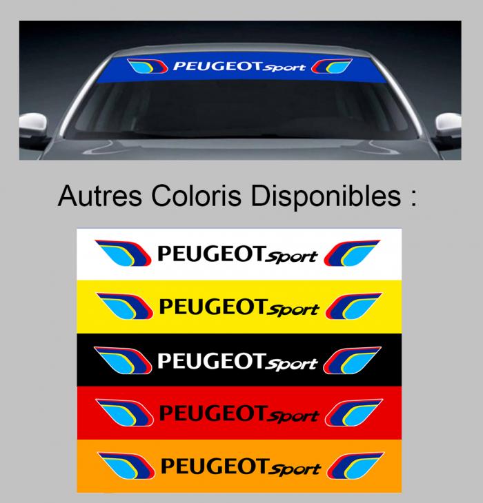 Sticker PARE SOLEIL PARE BRISE PEUGEOT SPORT : Couleur Course