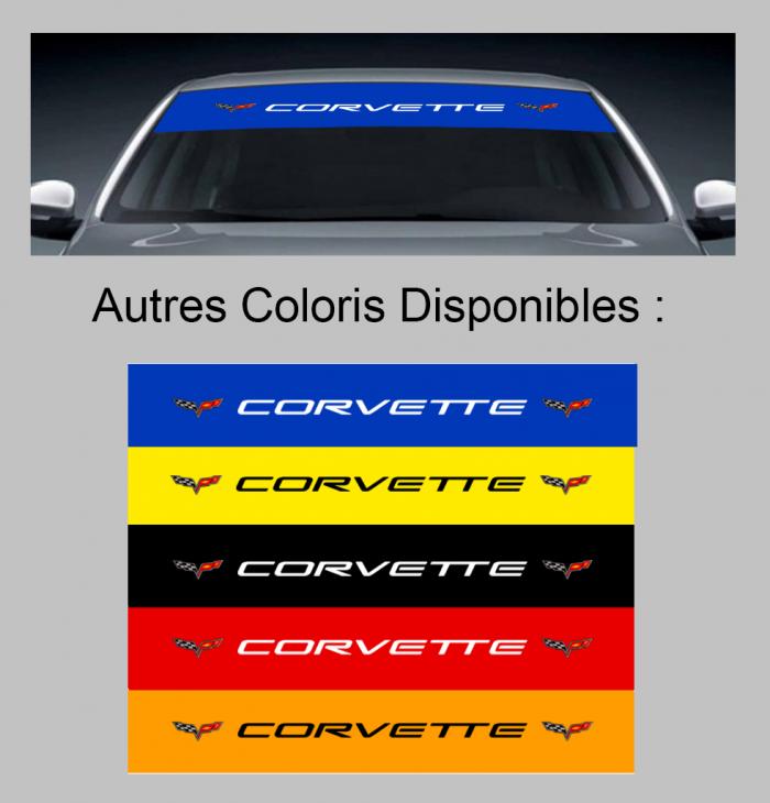 Sticker PARE SOLEIL PARE BRISE CORVETTE : Couleur Course