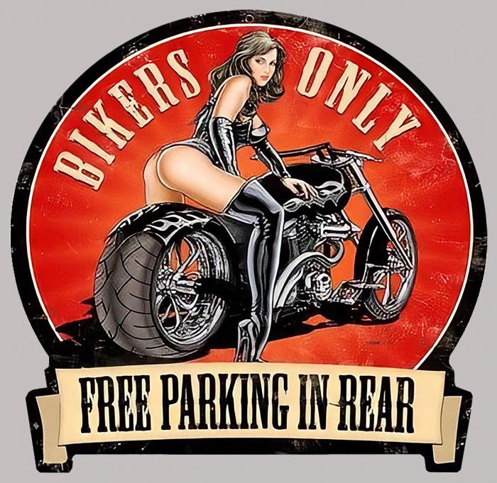 Sticker PINUP BIKER CHOPPER BOBBER : Couleur Course