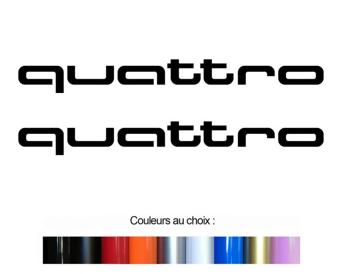 Sticker AUDI QUATTRO : Couleur Course