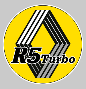 Sticker RENAULT 5 TURBO RA025 : Couleur Course