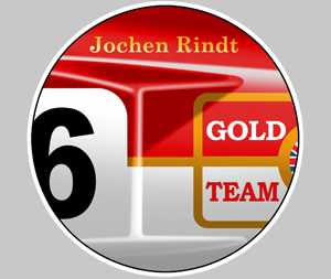 Sticker JOCHEN RINDT LOTUS RA037 : Couleur Course