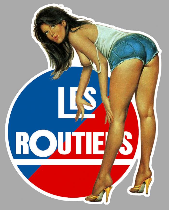 Sticker PINUP LES ROUTIERS : Couleur Course