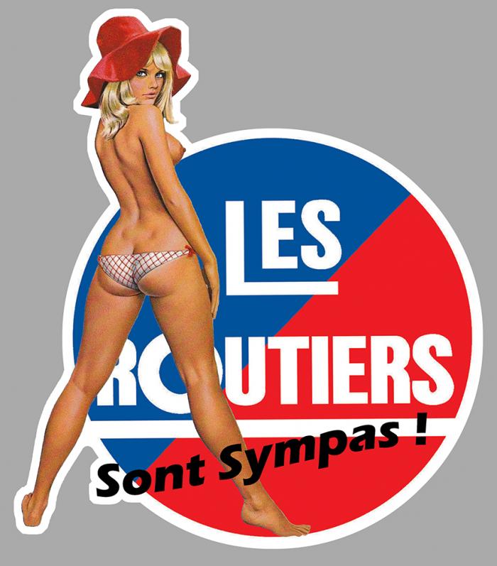 Sticker PINUP LES ROUTIERS : Couleur Course