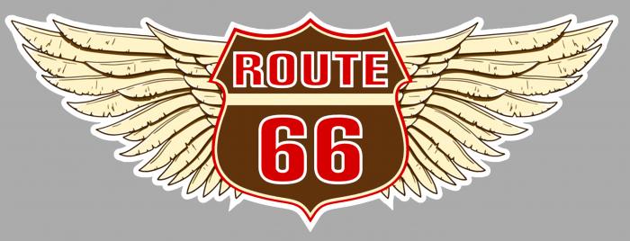 Sticker ROUTE 66 : Couleur Course