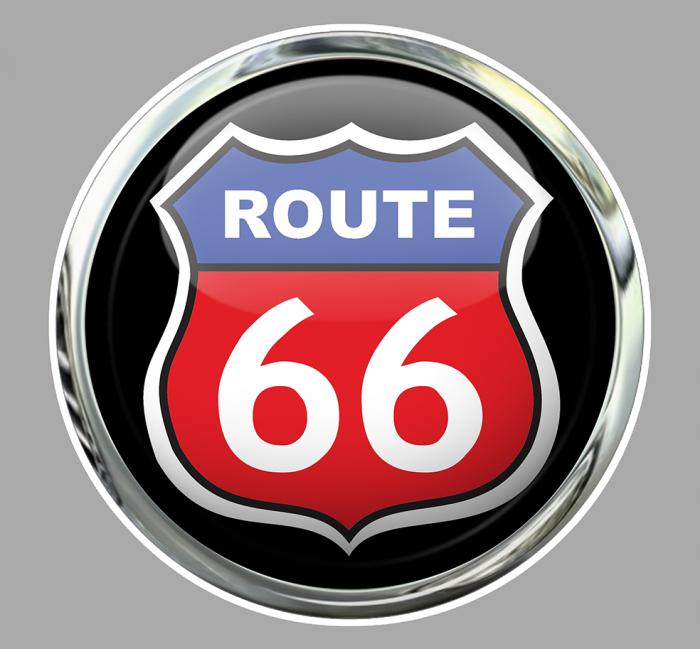 Sticker ROUTE 66 : Couleur Course