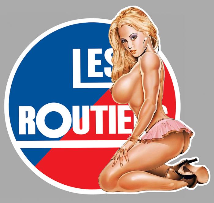 Sticker PINUP LES ROUTIERS : Couleur Course