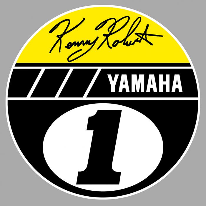 Sticker KENNY ROBERTS Sr. YAMAHA : Couleur Course