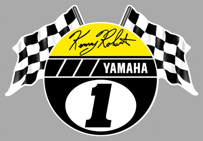 Sticker KENNY ROBERTS Sr. YAMAHA : Couleur Course