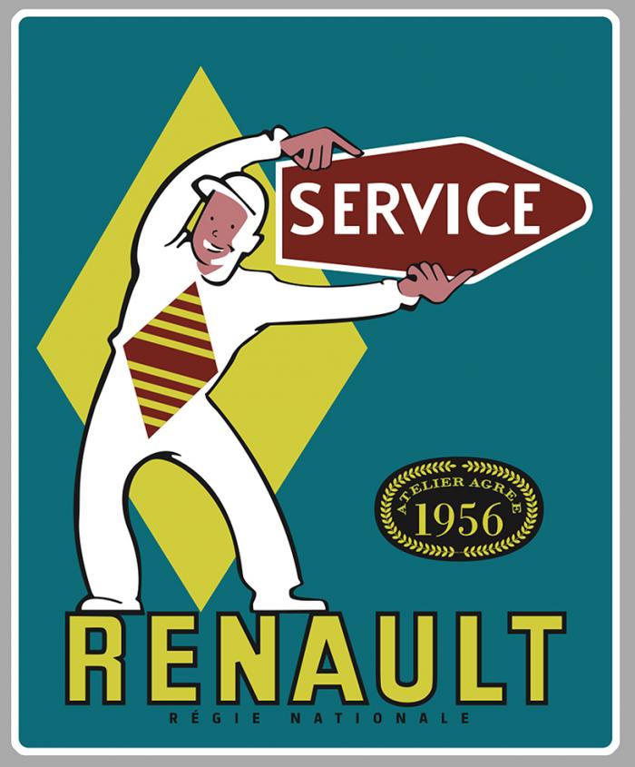 Sticker RENAULT GARAGE : Couleur Course