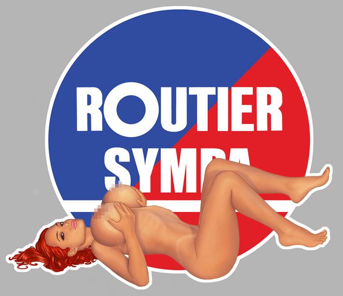 Sticker PINUP LES ROUTIERS : Couleur Course