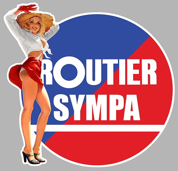 Sticker PINUP LES ROUTIERS : Couleur Course