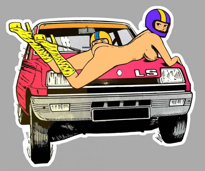 Sticker PINUP RENAULT 5 : Couleur Course