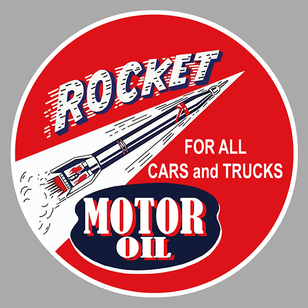 Sticker ROCKET MOTOR OIL : Couleur Course