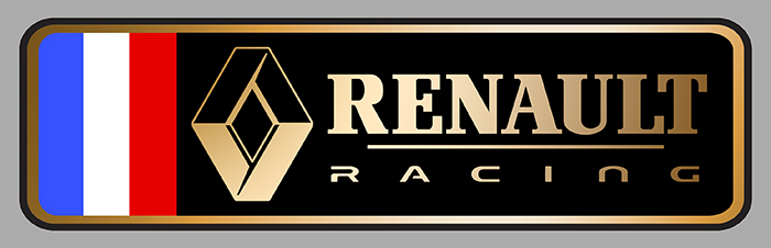 Sticker RENAULT RACING : Couleur Course