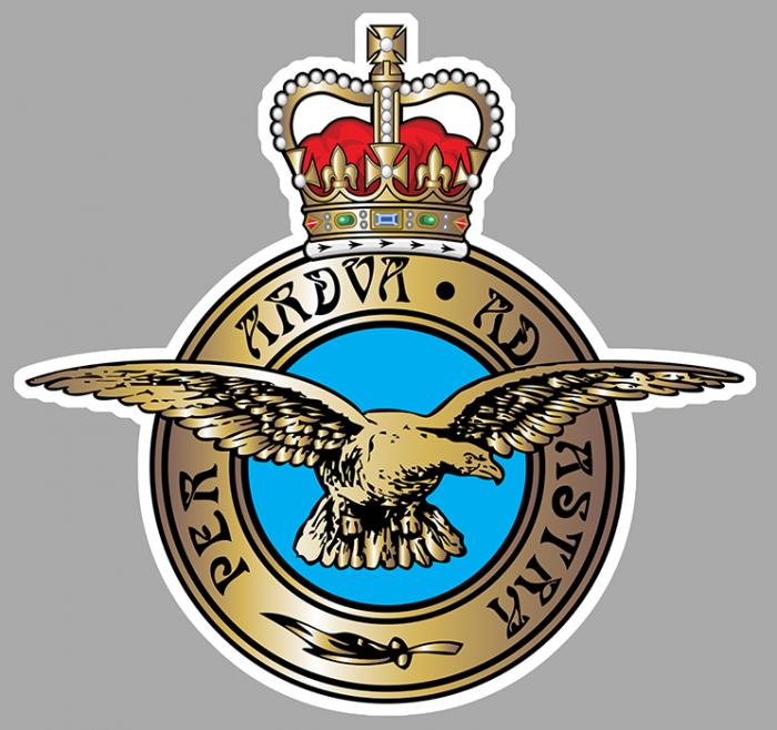Sticker RAF ROYAL AIR FORCE : Couleur Course