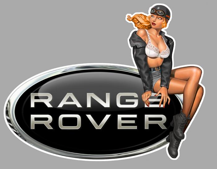 Sticker  PINUP RANGE ROVER : Couleur Course