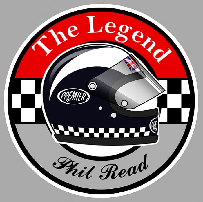 Sticker PHIL READ THE LEGEND : Couleur Course