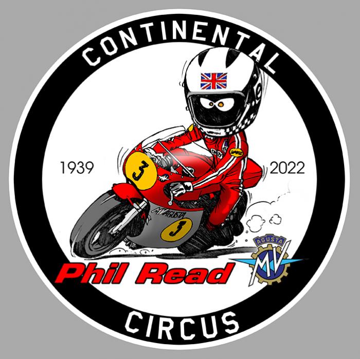 Sticker PHIL READ THE LEGEND : Couleur Course