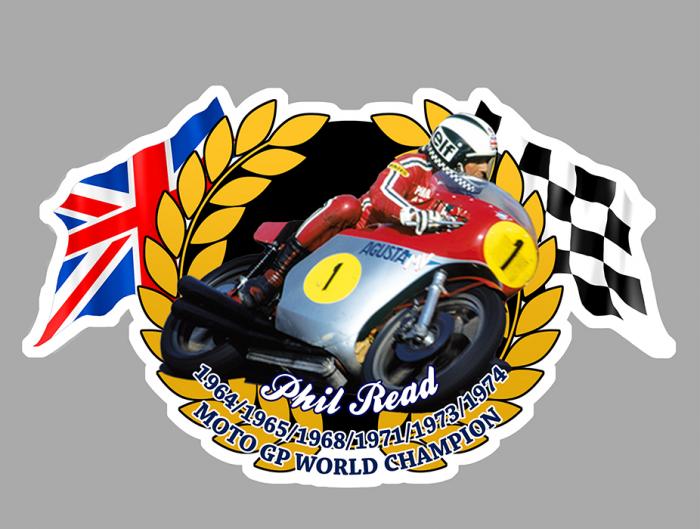 Sticker PHIL READ WORLD CHAMPION : Couleur Course