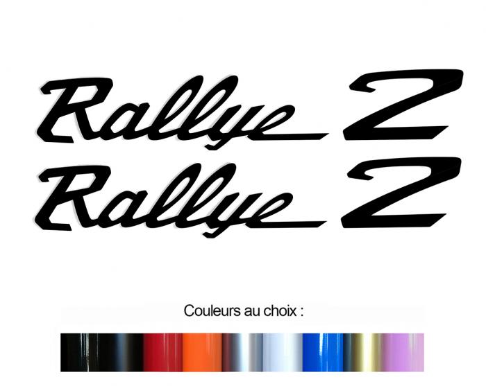 Sticker 2 X SIMCA RALLYE 2 : Couleur Course